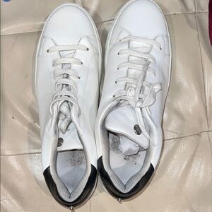 Men's White Longchamp Leather Sneakers